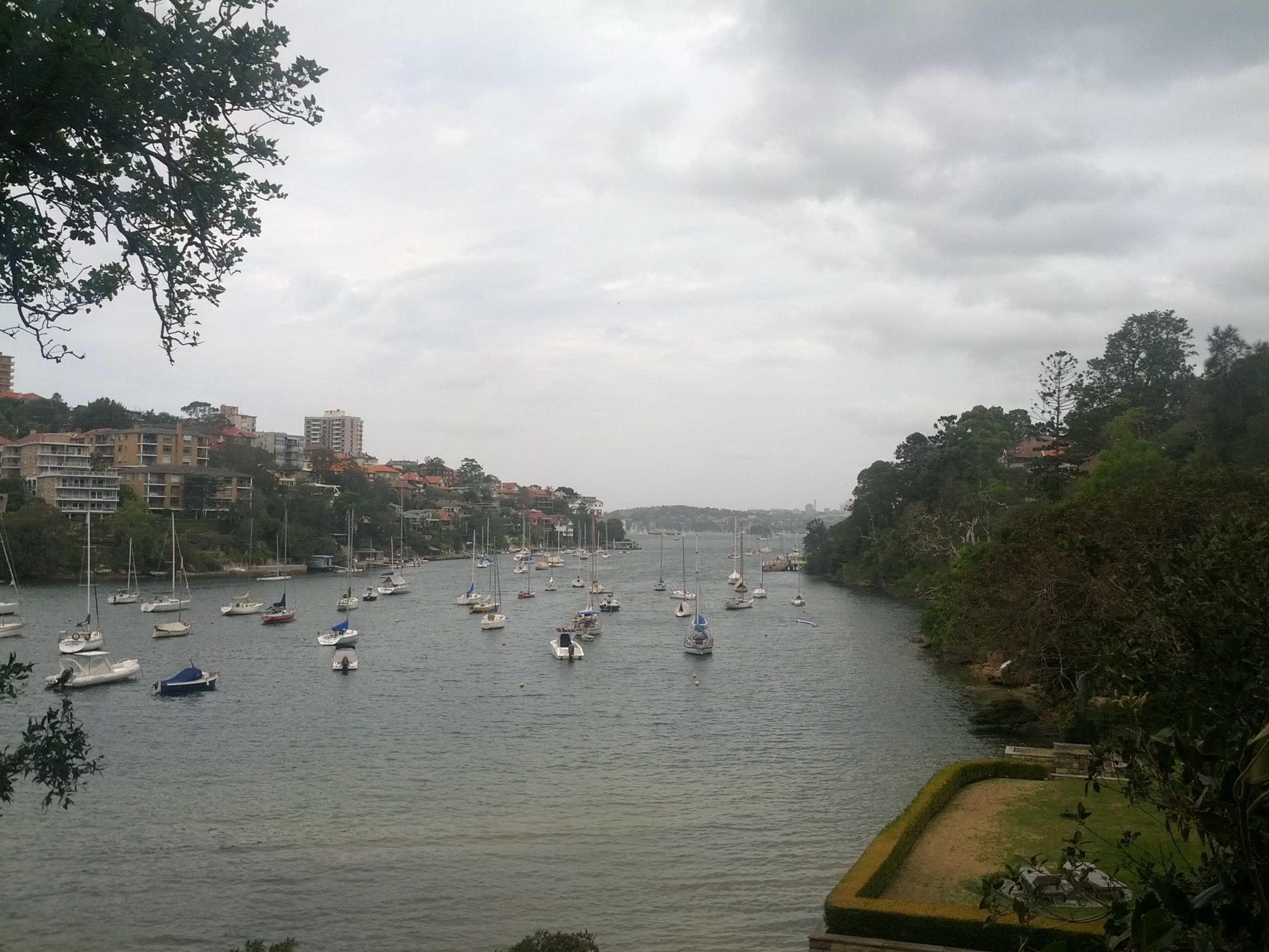 The whole route is littered with small coves and marinas like this one.