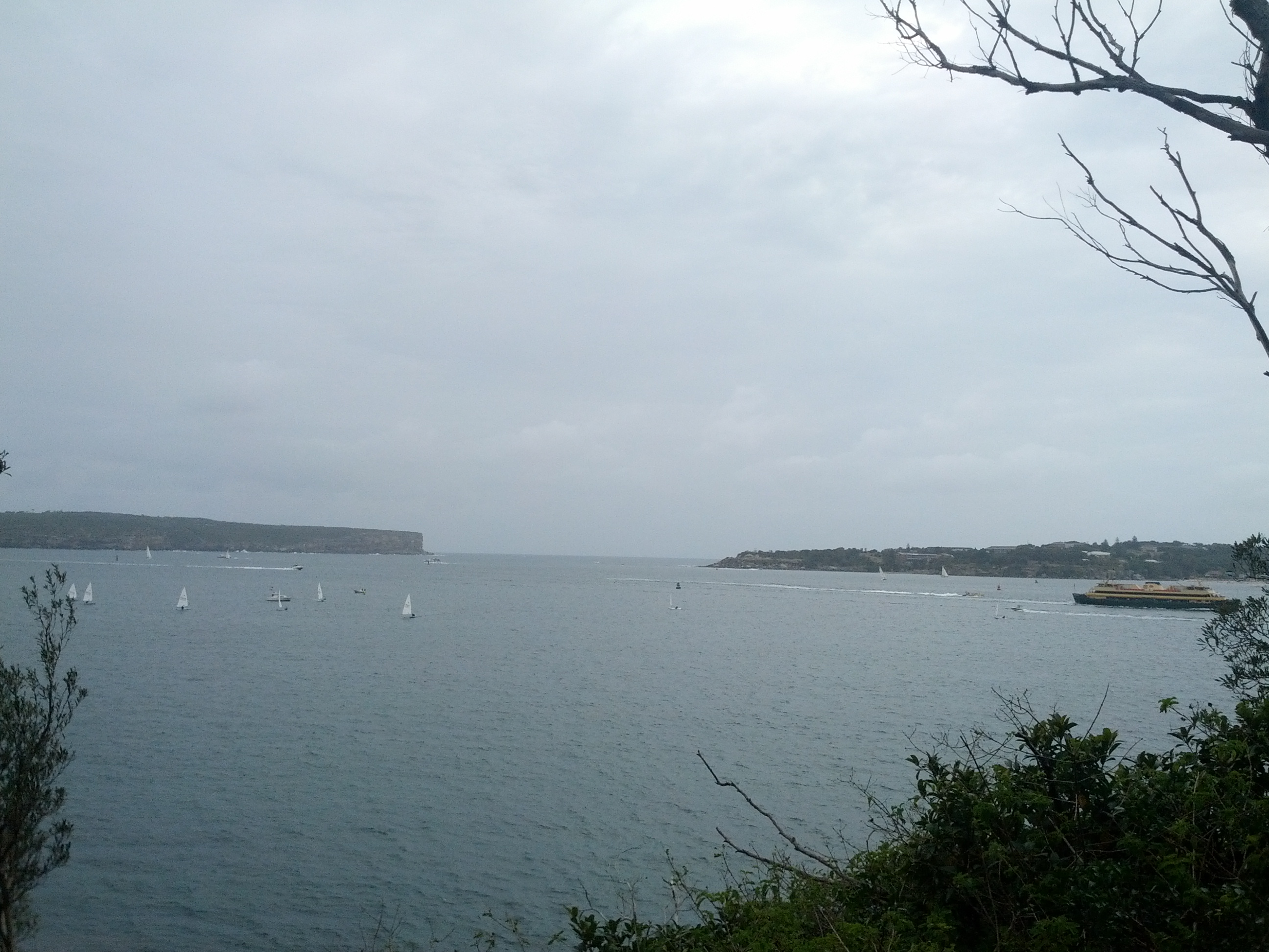 View out from Middle Head towards Sydney Heads, the entrance to Sydney Harbour.