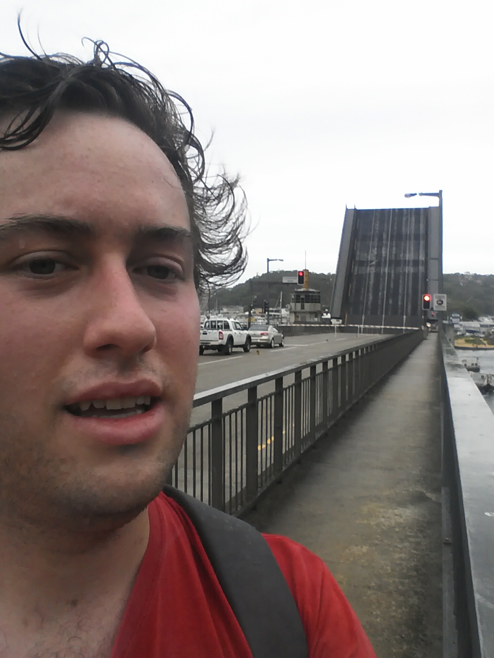 Spit Point Bridge! I just managed to run across as the lights were flashing before it started lifting.