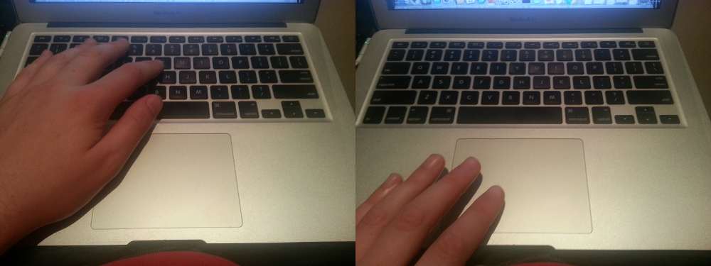 This is technically a Macbook air, but the keyboard and touchpad is the same across the entire product line.